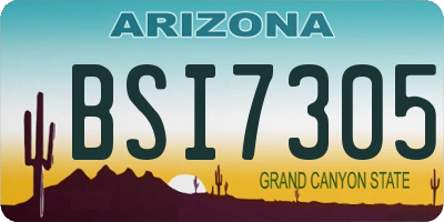 AZ license plate BSI7305