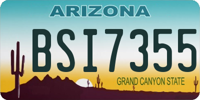 AZ license plate BSI7355