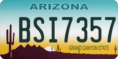AZ license plate BSI7357