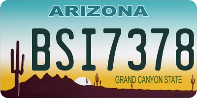 AZ license plate BSI7378
