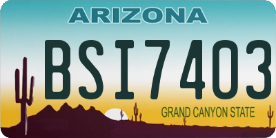AZ license plate BSI7403
