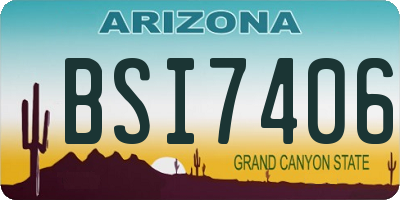 AZ license plate BSI7406