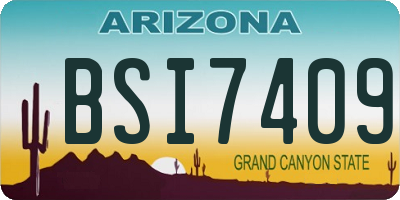AZ license plate BSI7409
