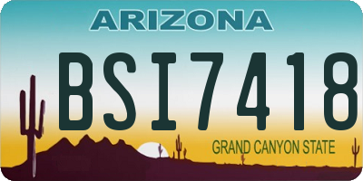 AZ license plate BSI7418