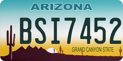 AZ license plate BSI7452