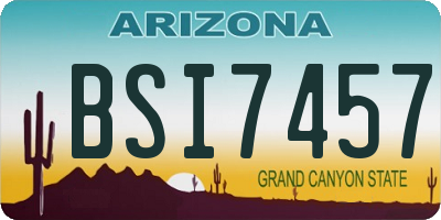 AZ license plate BSI7457