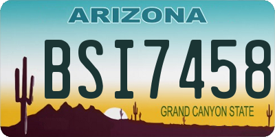 AZ license plate BSI7458