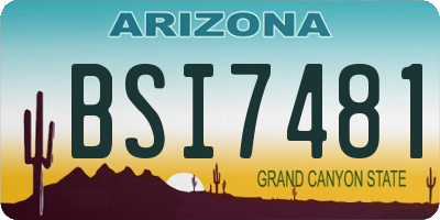 AZ license plate BSI7481