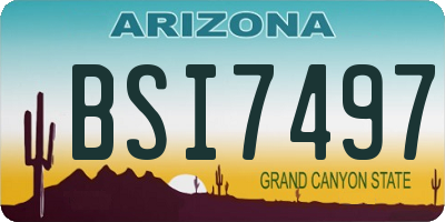 AZ license plate BSI7497