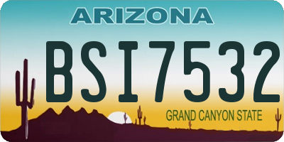 AZ license plate BSI7532