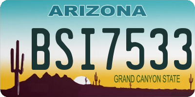 AZ license plate BSI7533