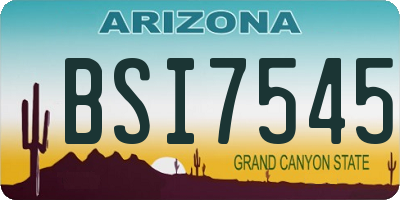 AZ license plate BSI7545