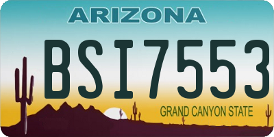 AZ license plate BSI7553