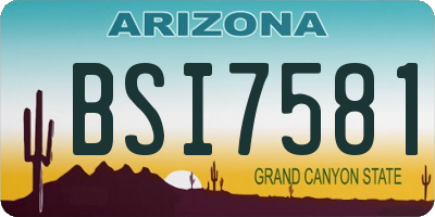 AZ license plate BSI7581