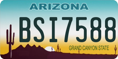 AZ license plate BSI7588