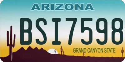 AZ license plate BSI7598