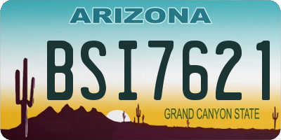AZ license plate BSI7621