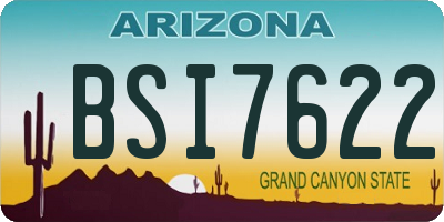 AZ license plate BSI7622
