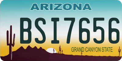 AZ license plate BSI7656