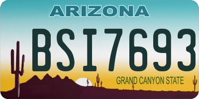 AZ license plate BSI7693