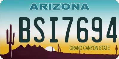 AZ license plate BSI7694