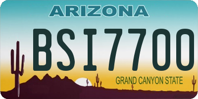 AZ license plate BSI7700