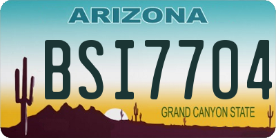 AZ license plate BSI7704