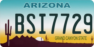 AZ license plate BSI7729