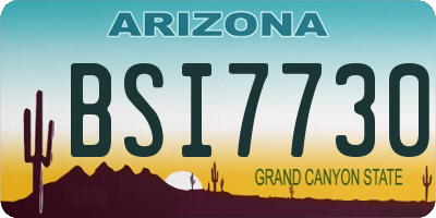 AZ license plate BSI7730