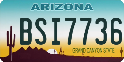 AZ license plate BSI7736