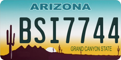 AZ license plate BSI7744