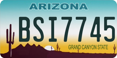 AZ license plate BSI7745