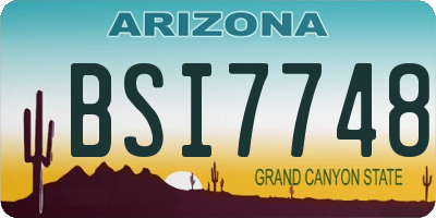 AZ license plate BSI7748