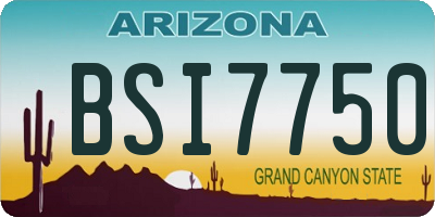 AZ license plate BSI7750
