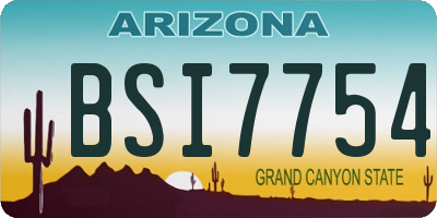 AZ license plate BSI7754