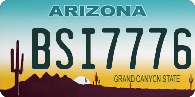 AZ license plate BSI7776