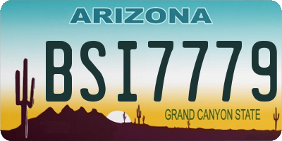AZ license plate BSI7779