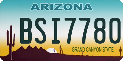 AZ license plate BSI7780