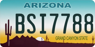 AZ license plate BSI7788