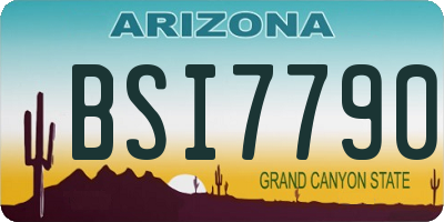 AZ license plate BSI7790