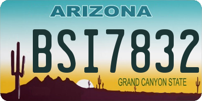 AZ license plate BSI7832