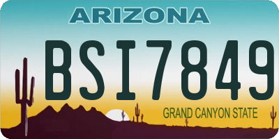 AZ license plate BSI7849