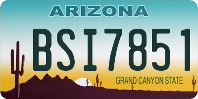 AZ license plate BSI7851