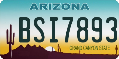 AZ license plate BSI7893