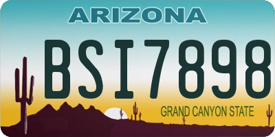 AZ license plate BSI7898