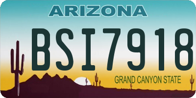 AZ license plate BSI7918