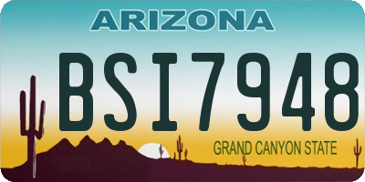 AZ license plate BSI7948
