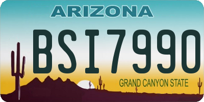 AZ license plate BSI7990