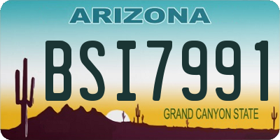 AZ license plate BSI7991