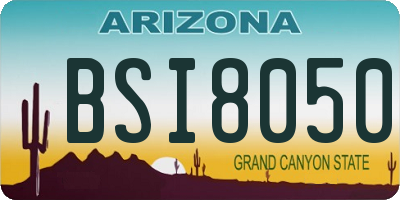 AZ license plate BSI8050